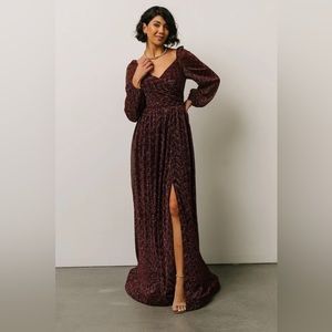 Baltic Born Erendale Shimmer Maxi Gown | Midnight Rose | Large